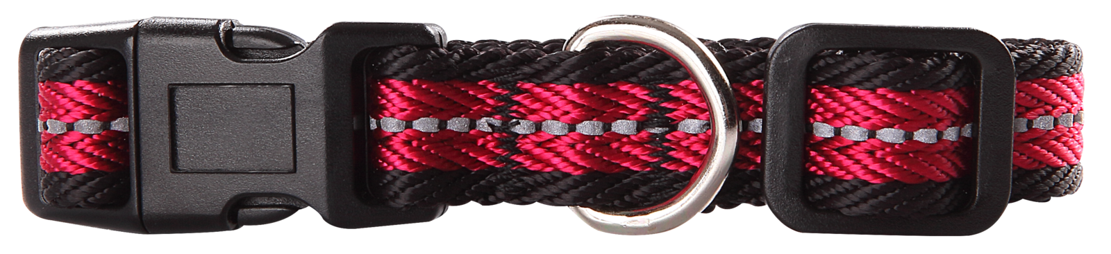 Pawise: Dog Reflective Collar - Red/Medium (35-50cm/20mm)