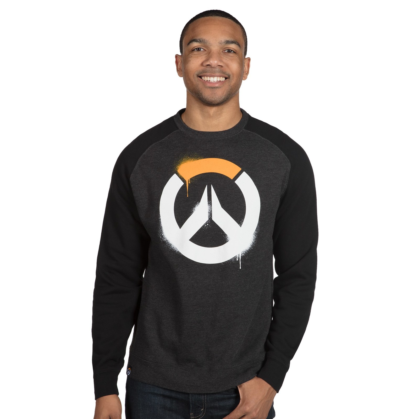 Overwatch Stencil Logo Raglan Pullover Sweatshirt (M)