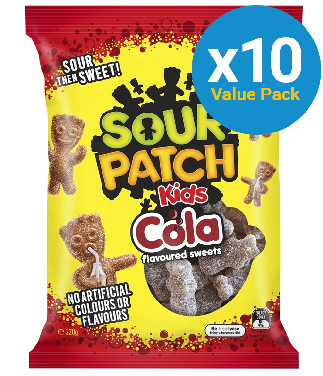 The Natural Confectionery Co: Sour Patch Kids Cola 220g (10 Pack) | at