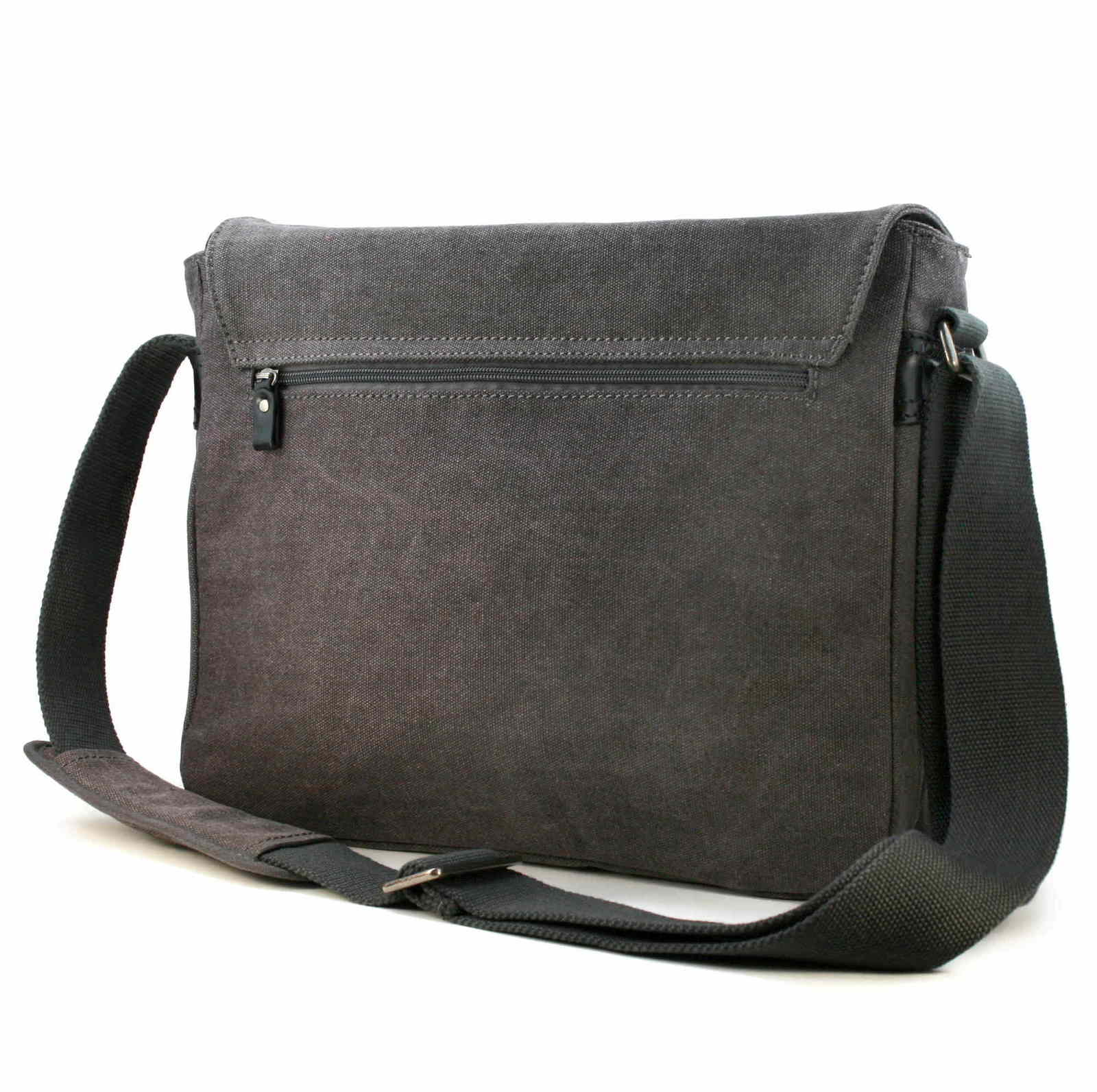 Troop London: Classic Flap Front Messenger Bag - Charcoal image