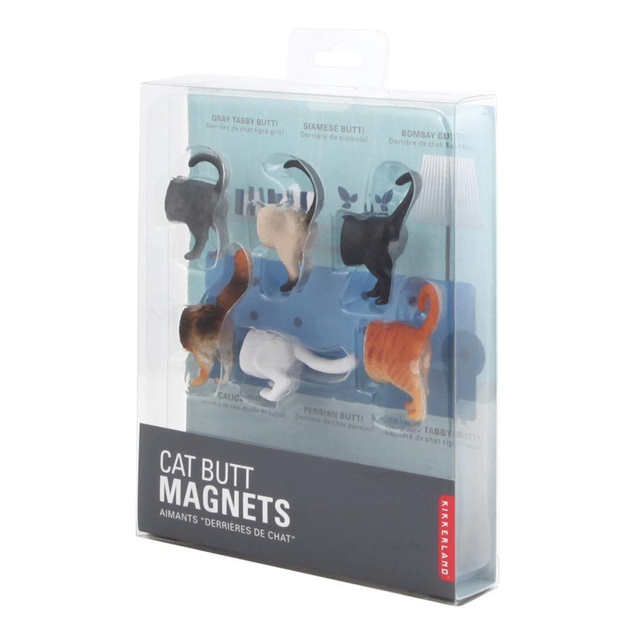 Kikkerland Cat Butt Magnets (set of 6) image
