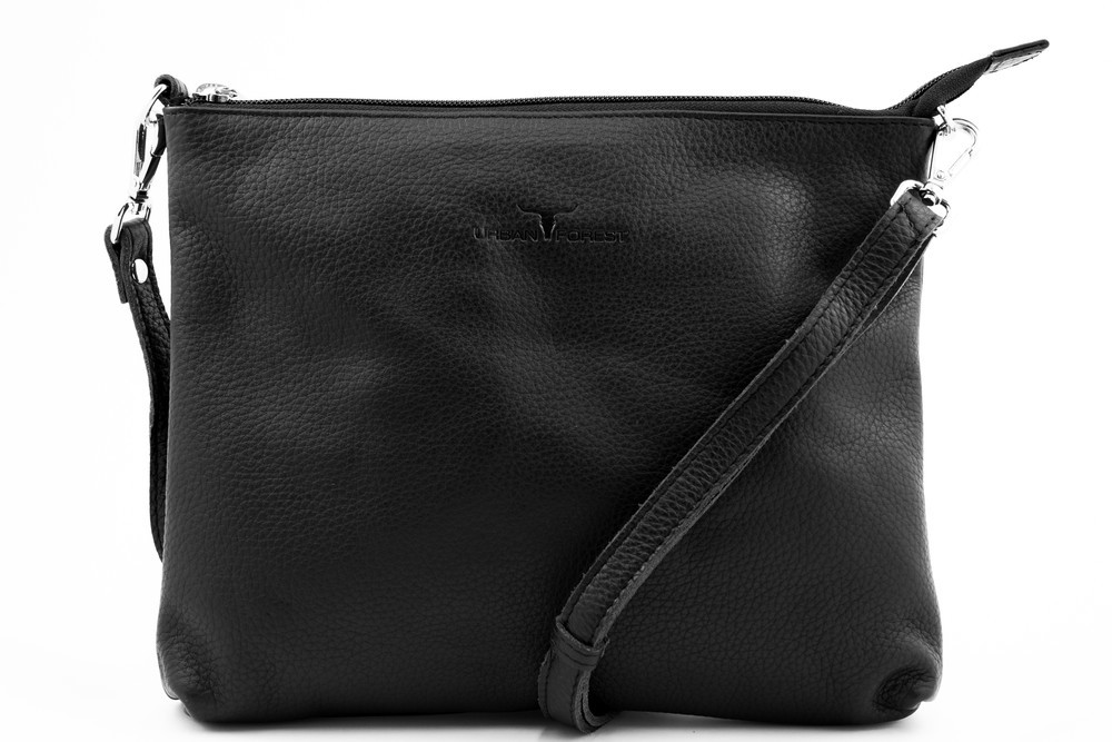 Urban Forest: Emma Leather Sling Bag - Black image