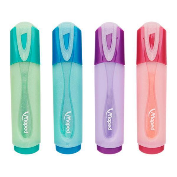 Buy Maped Pastel Glitter Highlighters Pack of 4 at Mighty Ape NZ