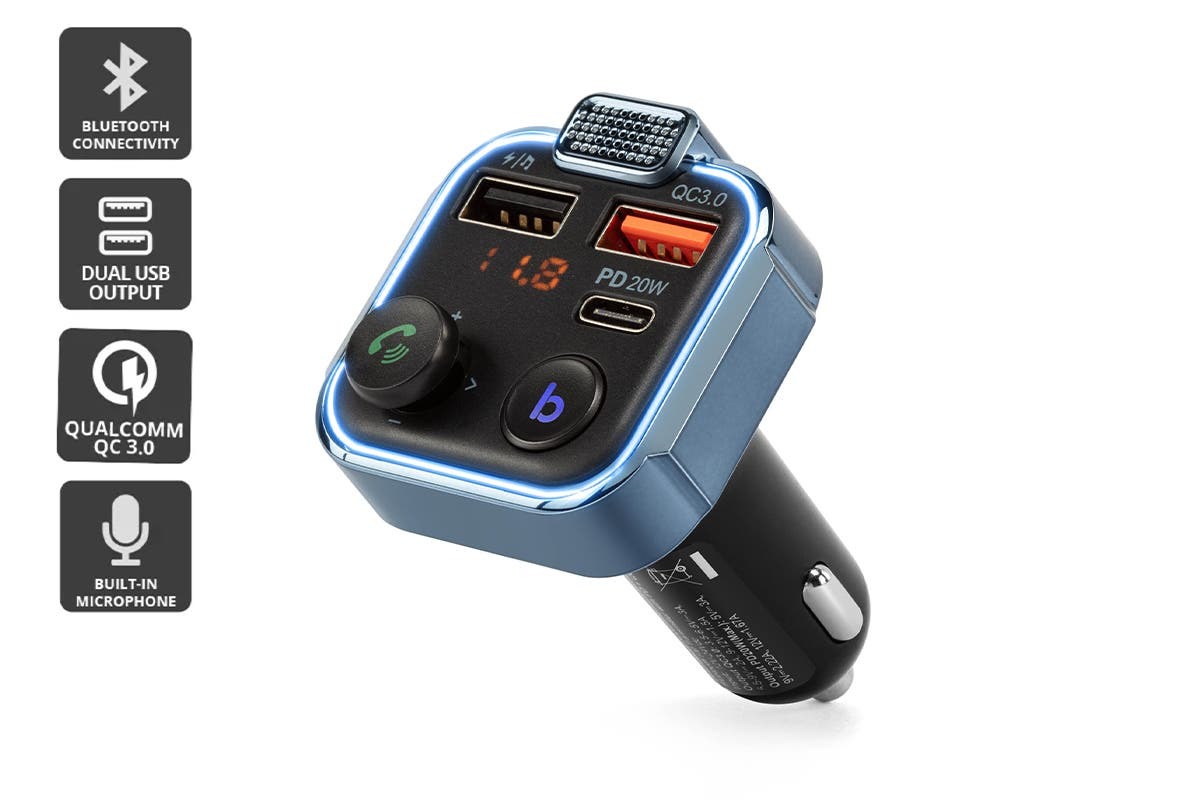 Kogan Premium Wireless Car Bluetooth FM Transmitter at Mighty Ape NZ