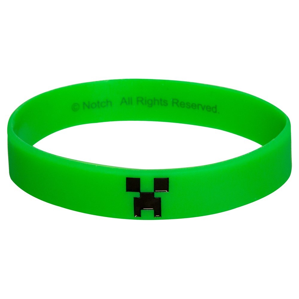 Minecraft Creeper Rubber Bracelet Large Boy's at Mighty Ape NZ
