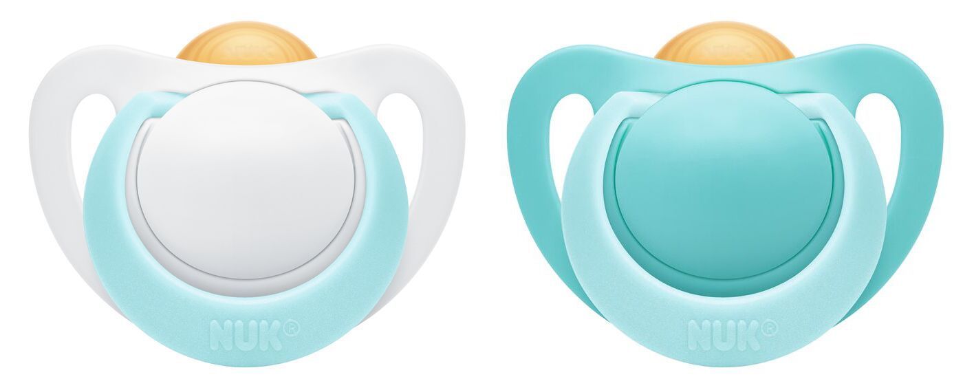 NUK: Genius Latex Soother - 0-2 Months Turquoise (2 Pack)