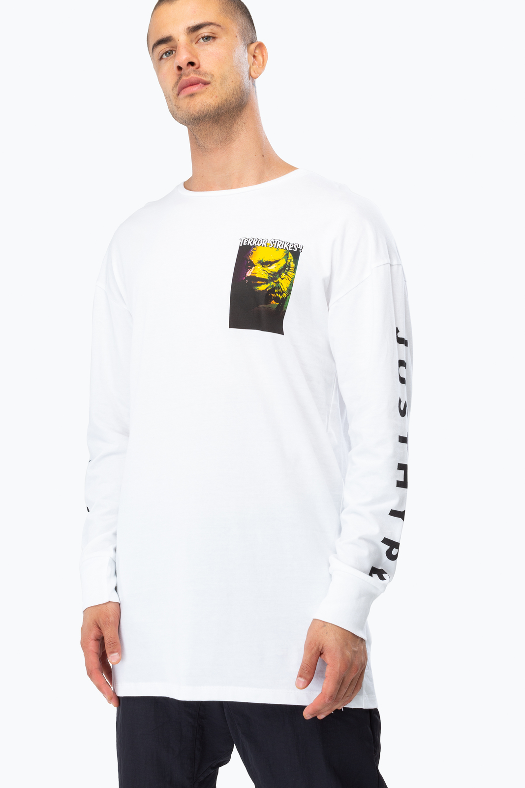 Just Hype: Mens L/S T-Shirt - Lagoon Creature M image