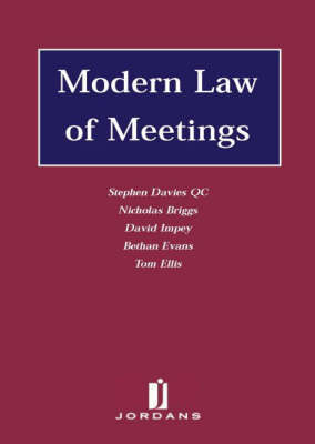 Modern Law of Meetings by Bethan Evans image