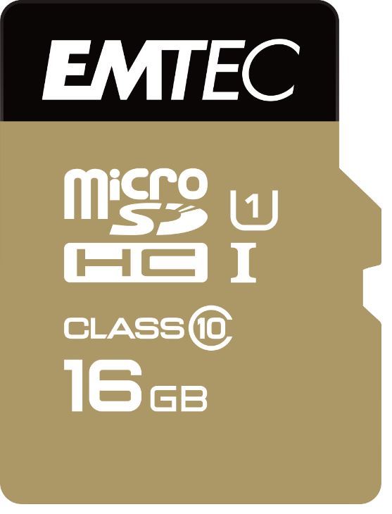 16GB Emtec Micro SD Card Gold+ (Class 10) image