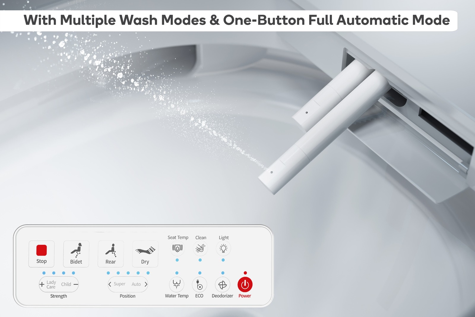Buy Kogan SmarterHome Smart Antibacterial Wash & Dry Electric Bidet
