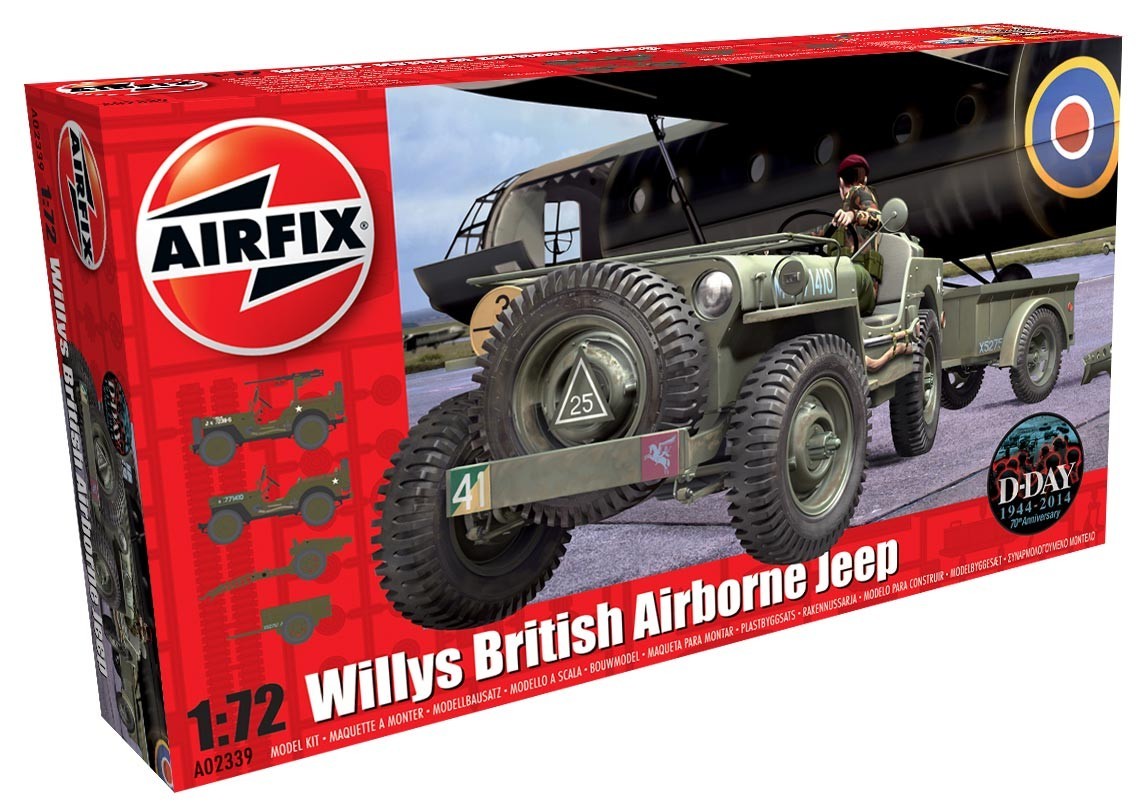 Airfix 1:72 Willys British Airborne Jeep - Model Kit image