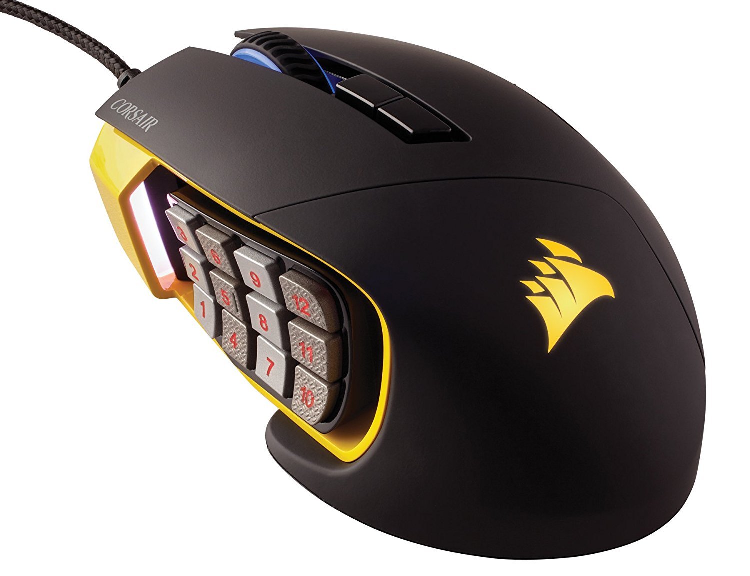 Corsair SCIMITAR PRO RGB MMO/MOBA Gaming Mouse - Yellow for PC Games image