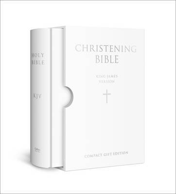 HOLY BIBLE: King James Version (KJV) White Compact Christening Edition by Collins KJV Bibles