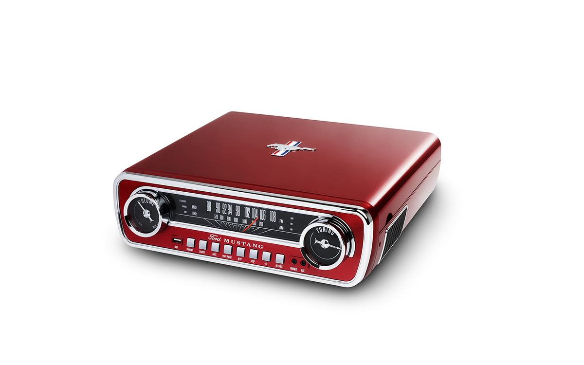 ION Mustang LP 4-in-1 Classic Car-Styled Music Center (Red) image