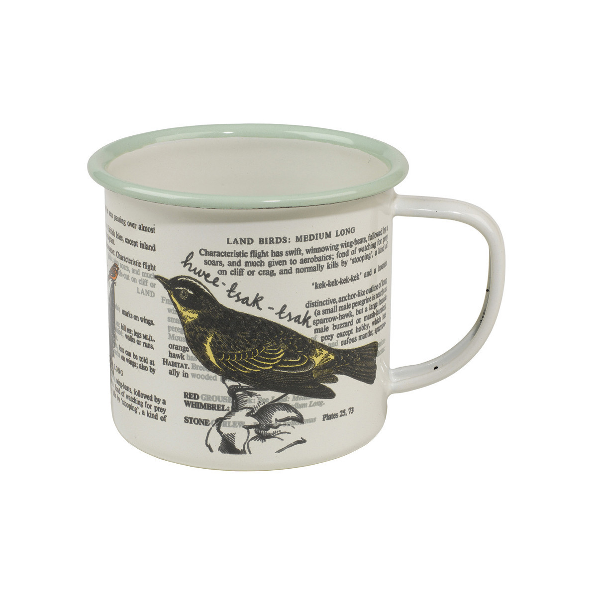 Thoughtful Gardener: Enamel Mug - Bird image
