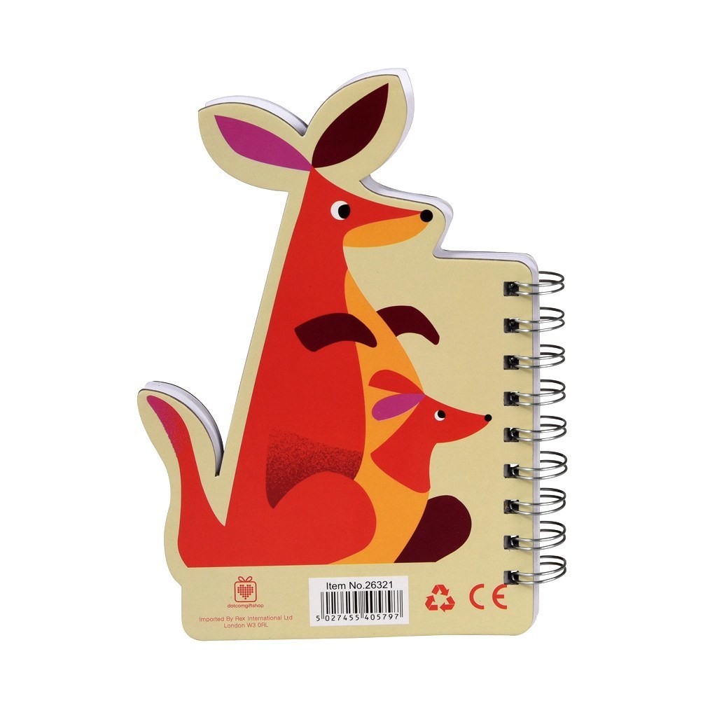 Colourful Creatures Spiral Notebook - Kangaroo