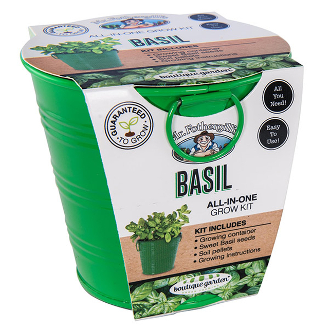 Mr Fothergills: Basil - Round Grow Kit Tin image