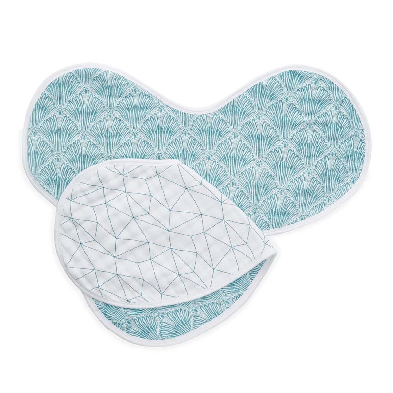 Aden + Anais: Paisley Teal Classic Burby Bibs (2 Pack) image