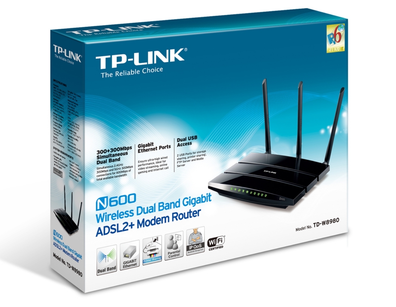 TP-Link N600 Wireless Dual Band ADSL2+ Modem Router