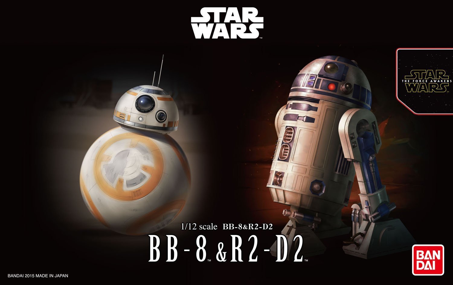 Star Wars 1/12 BB-8 & R2-D2 - Scale Model Kit image