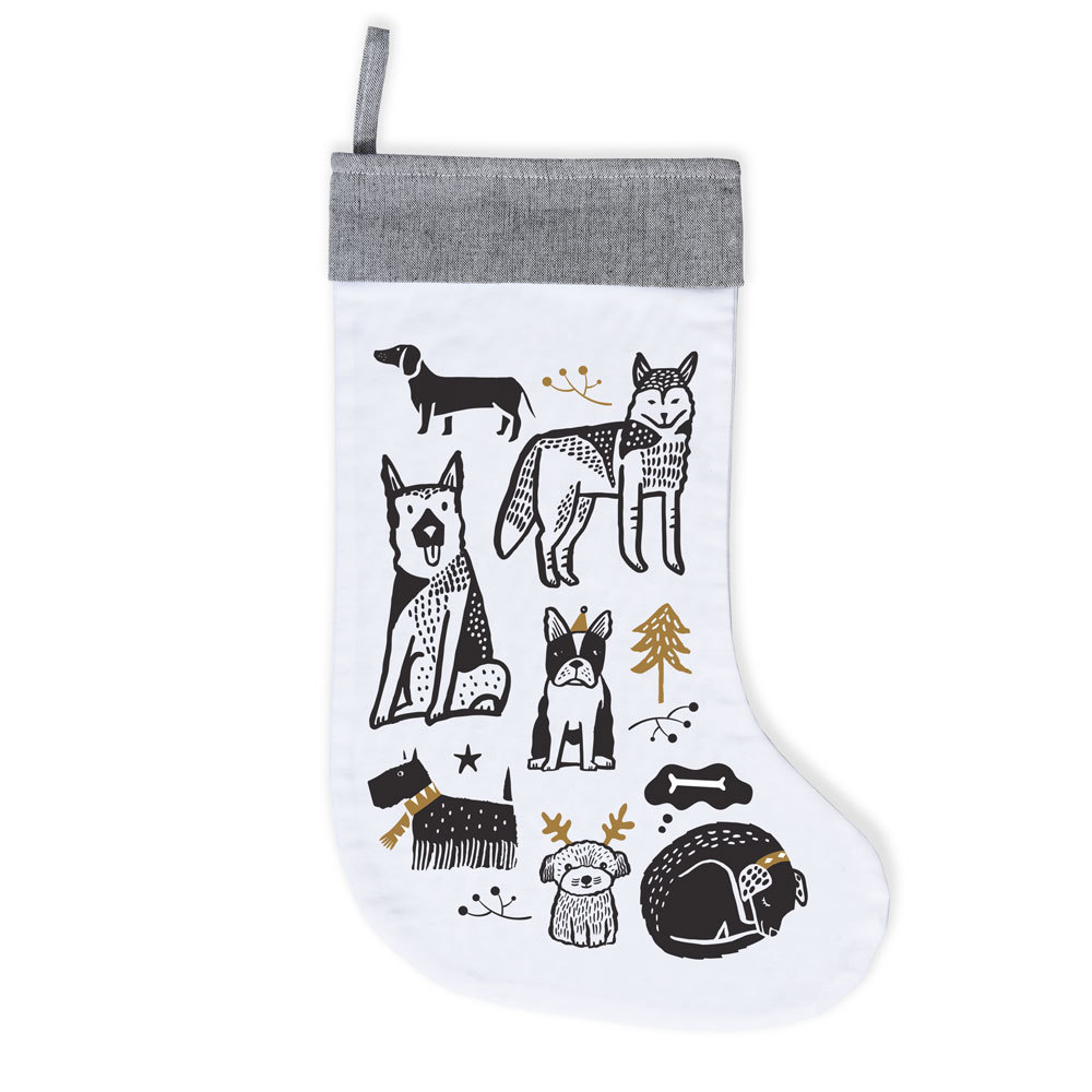 Wee Gallery: Organic Holiday Stocking - Doggy Love image