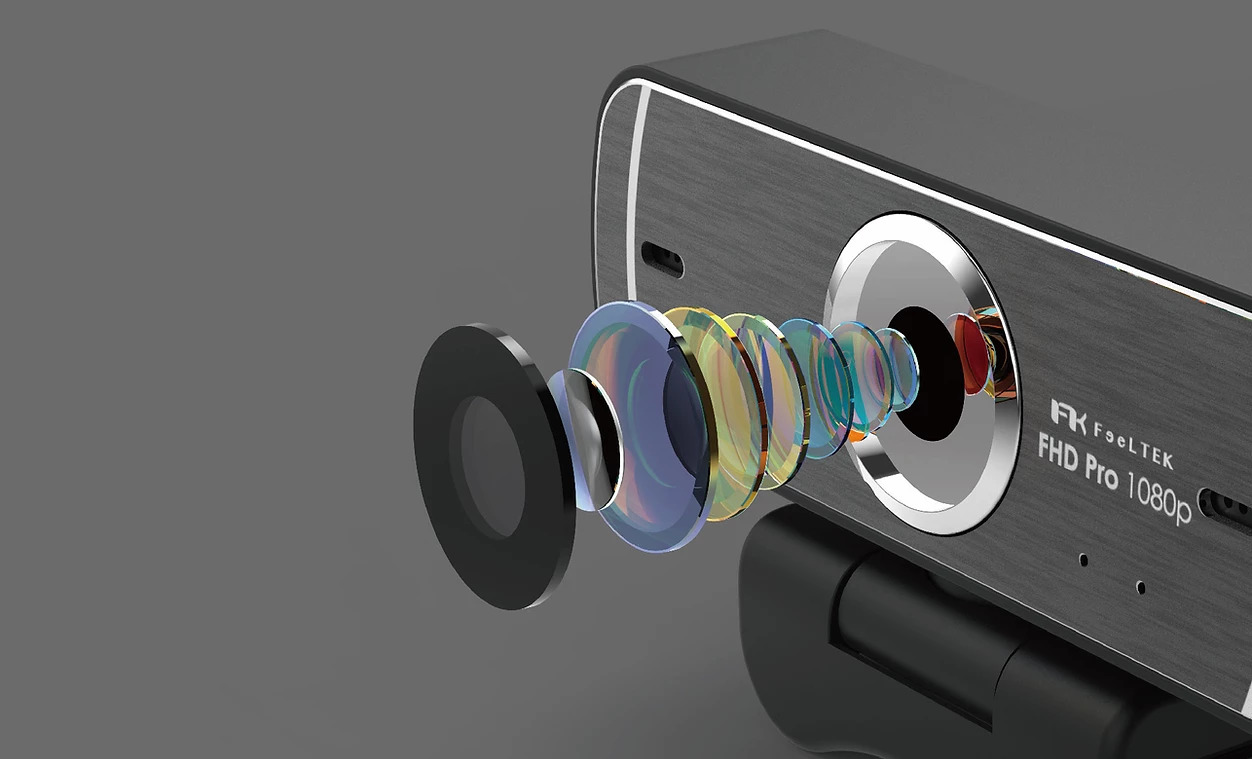 Feeltek Elec Pro FHD 1080p 5MP Webcam w/ Tripod image