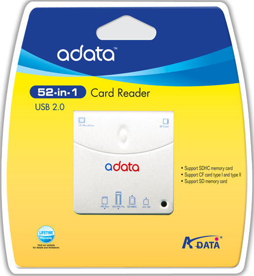 Adata 52 IN 1 USB 2.0 CARD READER/WRITER image