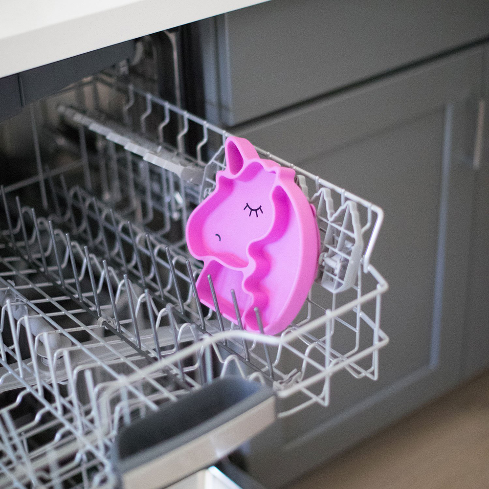 Bumkins: Silicone Grip Dish - Unicorn image