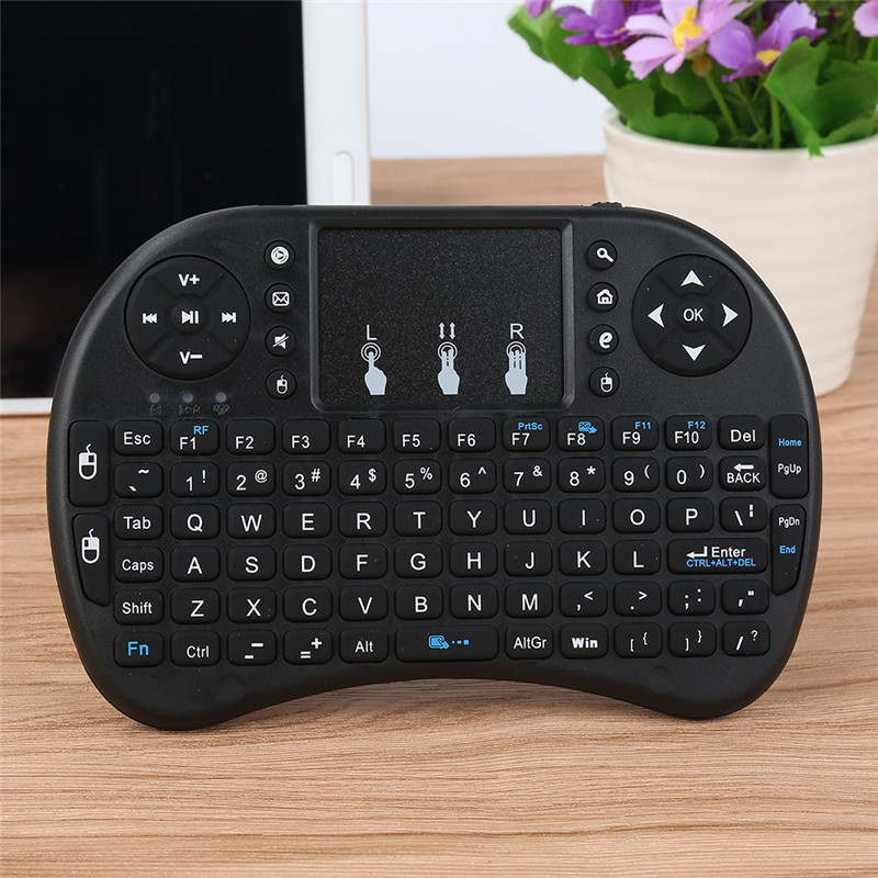 Mini Keyboard Touchpad Mouse with Lights Touchpad and Multimedia Keys for Android TV Box Smart TV Tablet Linux Windows OS image
