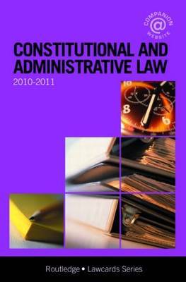Constitutional and Administrative Lawcards: 2010-2011 by Routledge Chapman Hall image