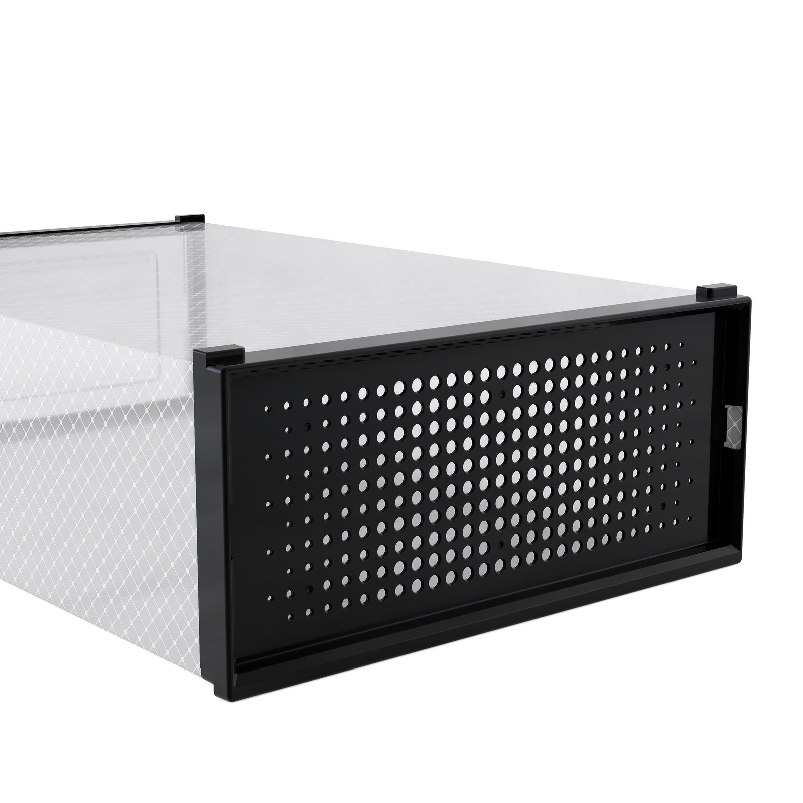 Buy Ovela Set of 4 Click Shoe Storage Box (Knee High, Clear/Black) at