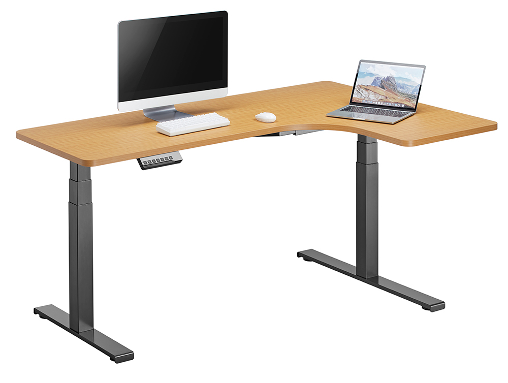 Buy Gorilla Office Height Adjustable Desk Black/Oak at Mighty Ape NZ