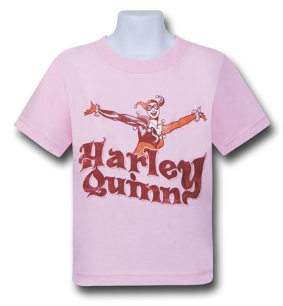 Harley Quinn Pink Girls T-Shirt (Size 4) image