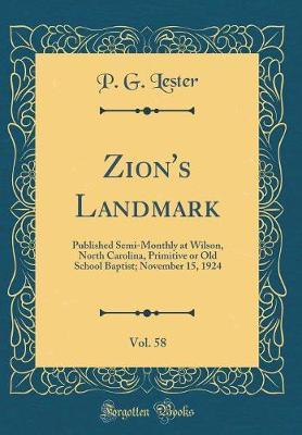 Zion's Landmark, Vol. 58 by P G Lester image