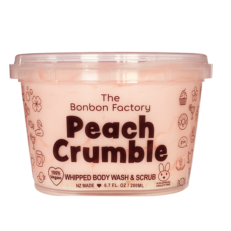 The Bonbon Factory: Body Wash & Scrub - Peach Crumble (200g) image