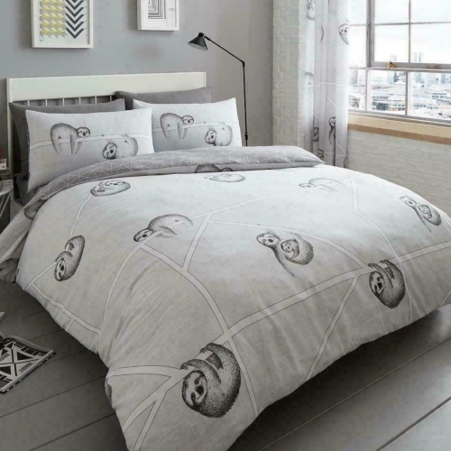 Gaveno Cavailia: Reversible Duvet Cover Bedding Set - Classic Sloth (King) image