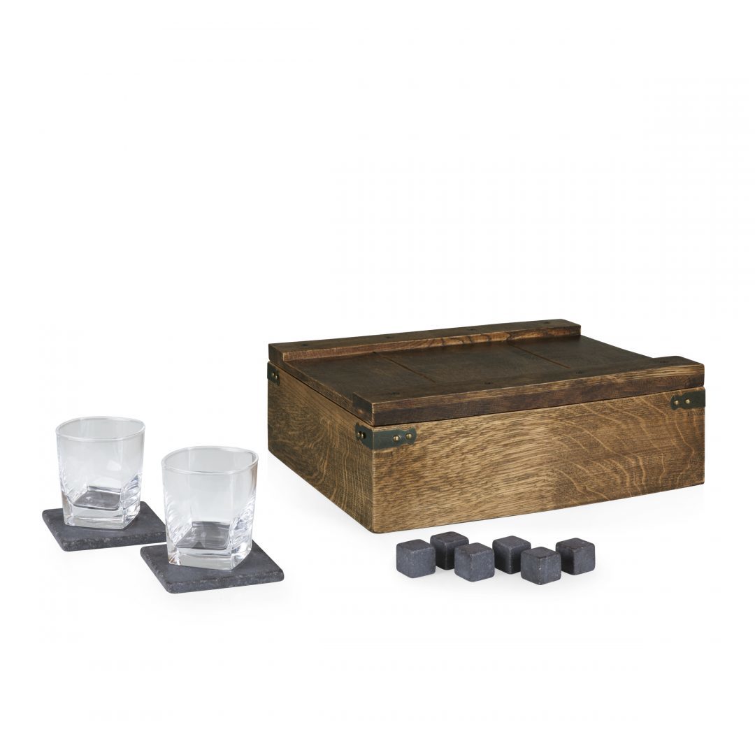 Picnic Time: Whiskey Box Gift Set (Oak Wood Case) image