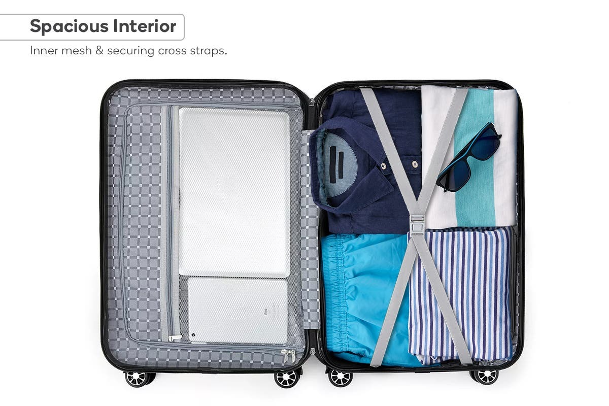 Orbis 3 Piece Kuredu Spinner Luggage Set (Midnight Blue) at Mighty Ape NZ